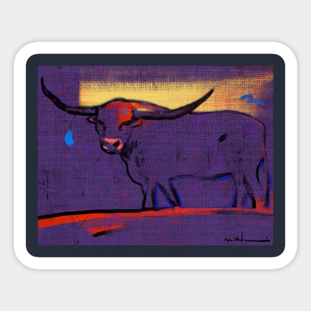 Bull Sticker by IlyaArtist